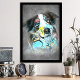 Dog Portrait Puppy Pop Art Pet Lover Decor Framed Art Print Wall Decor - Painting Art, Wall Art, Framed Picture, Black Frame