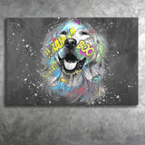 Dog Portrait Puppy Smile Pop Art Pet Lover Canvas Prints Wall Art Decor - Painting Canvas, Home Decor, Art Print, Art For Sale