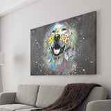Dog Portrait Puppy Smile Pop Art Pet Lover Canvas Prints Wall Art Decor - Painting Canvas, Home Decor, Art Print, Art For Sale