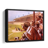 Dogs Playing Baseball Framed Canvas Wall Art - Canvas Prints, Framed Art, Prints for Sale, Canvas Painting