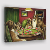 Dogs Playing Poker Vintage I Canvas Prints Wall Art - Painting Canvas, Wall Decor, Home Decor, Prints for Sale