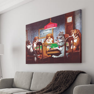 Dogs Playing Poker III Canvas Wall Art - Canvas Prints, Prints for Sale, Canvas Painting, Home Decor