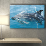 Dolphin, Dolphins Canvas Prints Wall Art Home Decor - Painting Canvas, Ready to hang