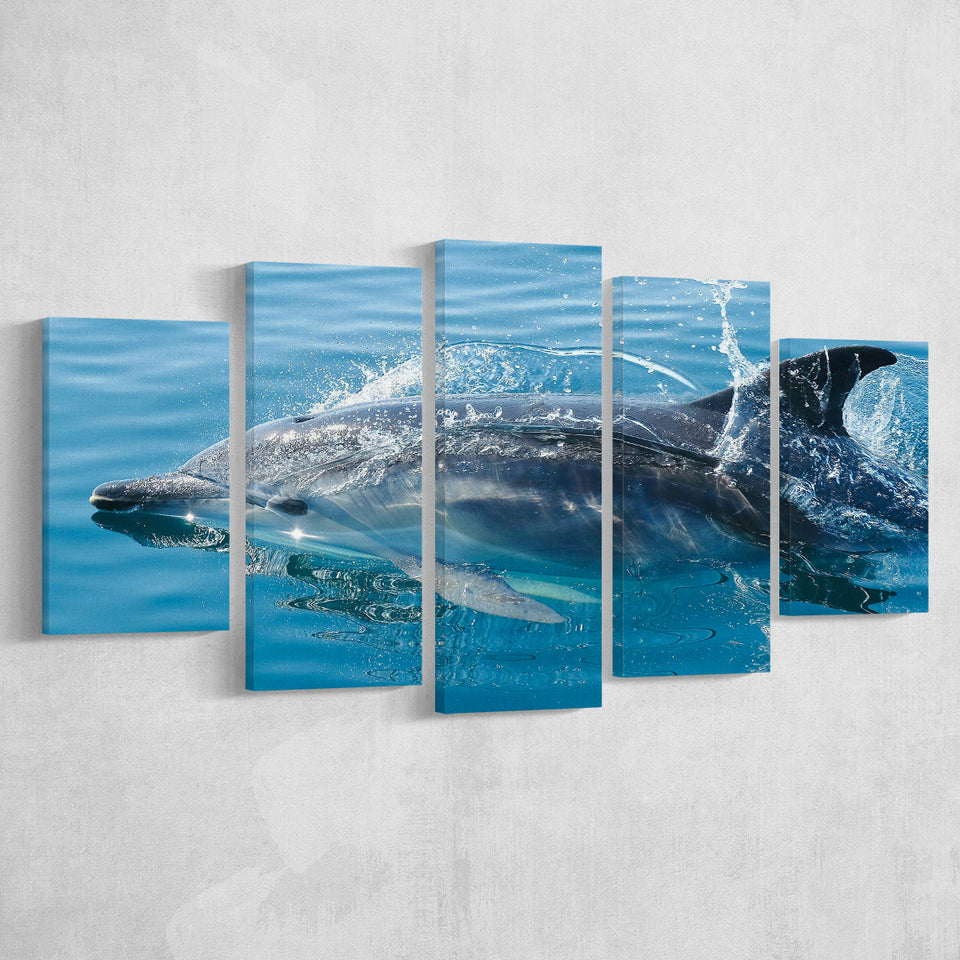 Dolphin, Dolphins Multi Panels,Canvas Prints Wall Art Home Decor