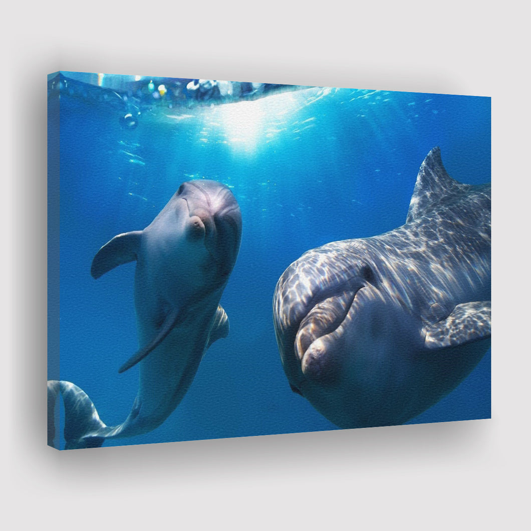 Dolphin Ocean Marine Underwate Canvas Prints Wall Art - Painting Canvas, Home Wall Decor, Painting Prints, For Sale