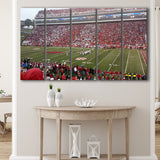 Donald W Reynolds Stadium Canvas Prints Arkansas Razorbacks Wall,Multi Panels B,Sport Stadium Art Prints, Fan Gift