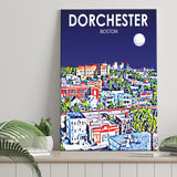 Dorchester Boston Art Night Landscape ,City Art Print, Large Canvas, Canvas Print Wall Art Home Decor
