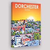 Dorchester Boston Art Sunset Landscape ,City Art Print, Large Canvas, Canvas Print Wall Art Home Decor
