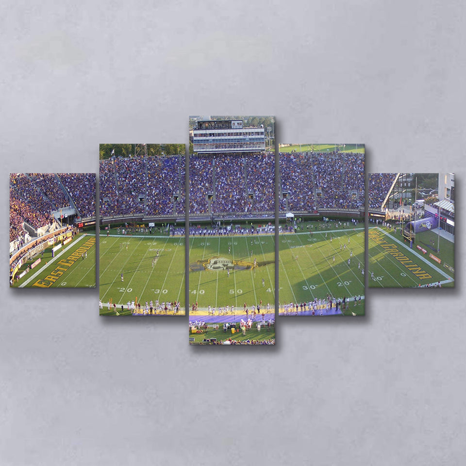 Dowdy Ficklen Stadium Canvas Prints East Carolina Pirates Wall,Multi Panels,Sport Stadium Art Prints, Fan Gift