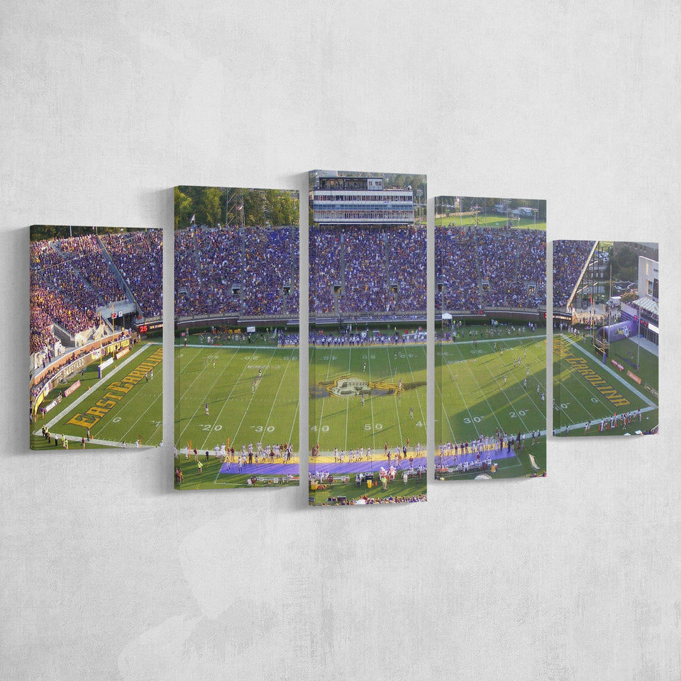 Dowdy Ficklen Stadium Canvas Prints East Carolina Pirates Wall,Multi Panels,Sport Stadium Art Prints, Fan Gift