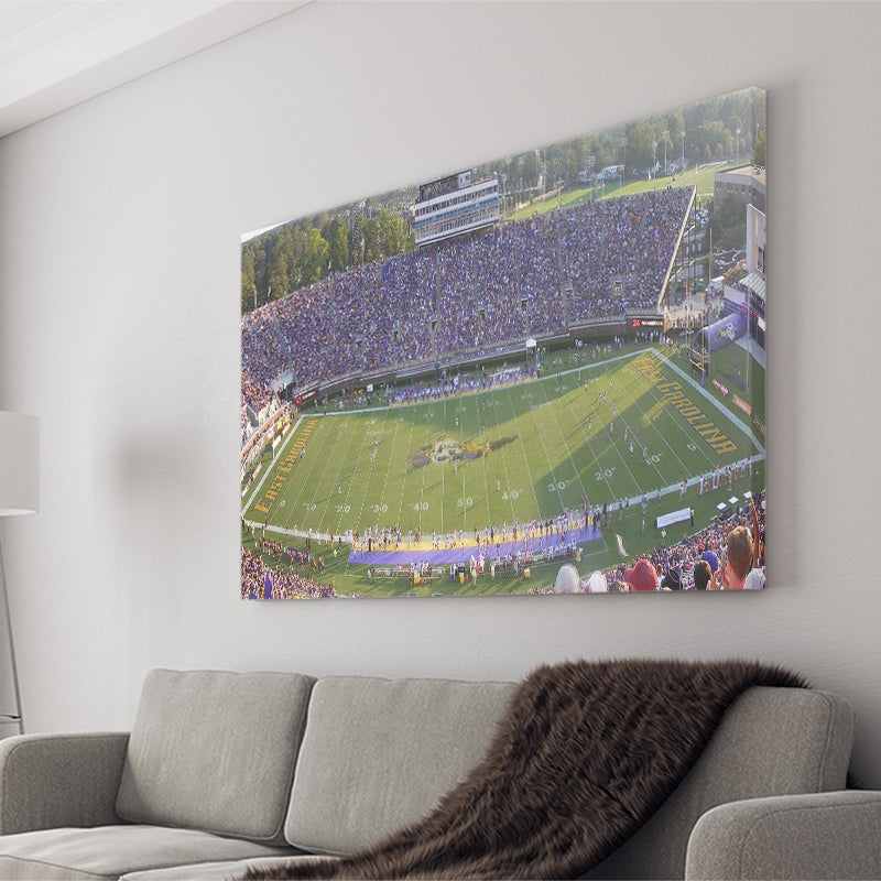 Dowdy Ficklen Stadium Canvas Prints East Carolina Pirates Wall,Sport Stadium Art Prints, Fan Gift, Wall Decor