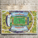 Doyt L Perry Stadium Bowling Green State Watercolor, Sport Art Prints Fan Gift, Canvas Prints Wall Art Decor