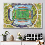 Doyt L Perry Stadium Bowling Green State Watercolor, Sport Art Prints Fan Gift, Canvas Prints Wall Art Decor
