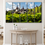 Dracula Castle in Bran, Romania Canvas Art 5 Panels B,Large Canvas,Canvas Prints Wall Art Home Decor