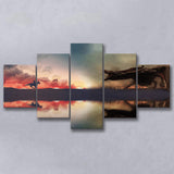 Dragon Art, Abstract Canvas Decor, Multi Panels, 5 Pieces, Canvas Prints Wall Art Home Decor