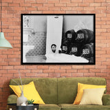 Drinking Beer In The Bathtub Black And White Print, Keg Beer Bath Framed Art Prints, Wall Art,Home Decor,Framed Picture