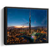 Dubai Cityscape Framed Canvas Prints Wall Art Decor, Framed Picture, Floating Frame