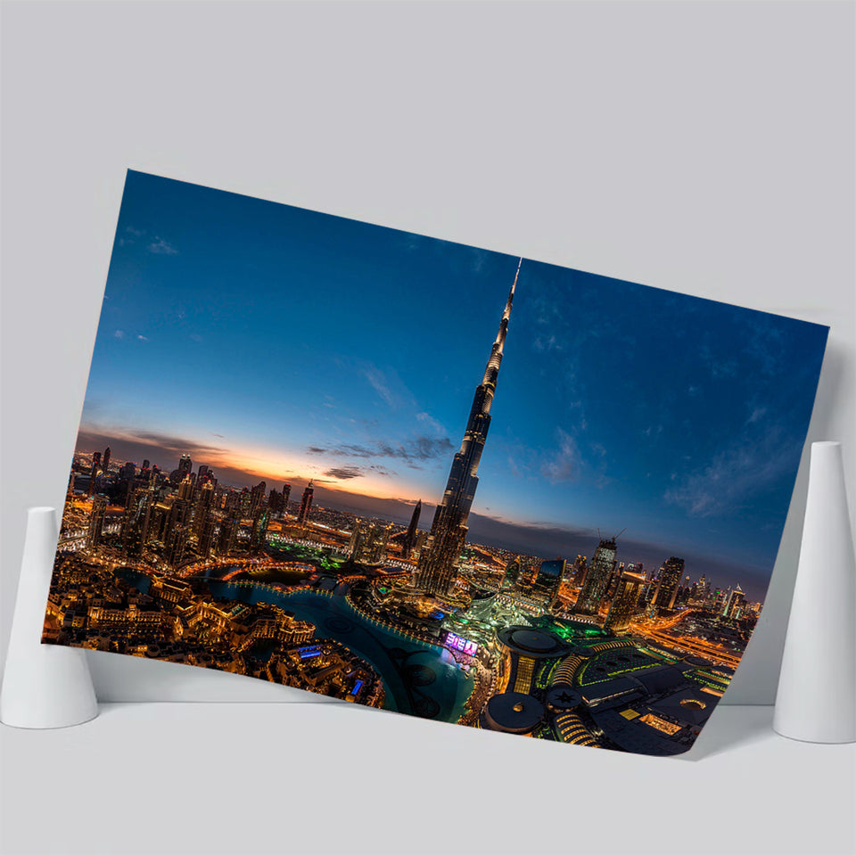 Dubai Cityscape Poster Prints Wall Art Decor, Unframe, Poster Art
