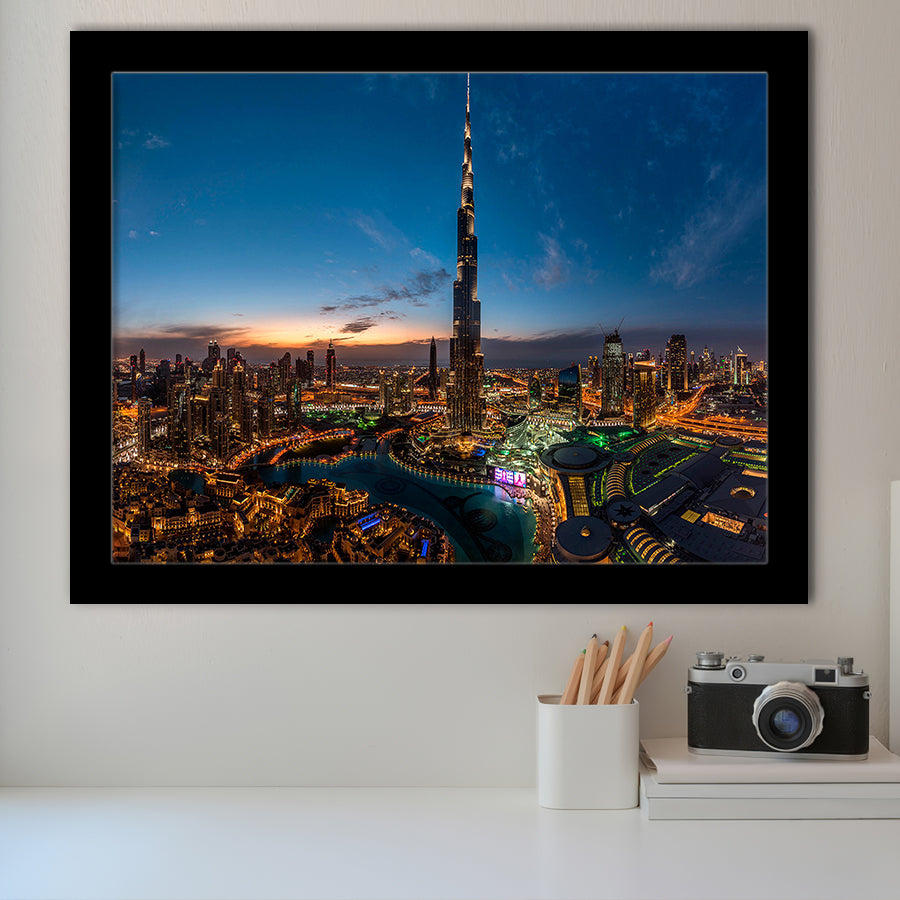 Dubai Cityscape Framed Art Prints Wall Art Decor, Framed Picture, Home Decor