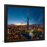 Dubai Cityscape Framed Art Prints Wall Art Decor, Framed Picture, Home Decor