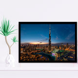 Dubai Cityscape Framed Art Prints Wall Art Decor, Framed Picture, Home Decor