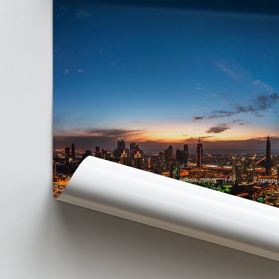 Dubai Cityscape Poster Prints Wall Art Decor, Unframe, Poster Art