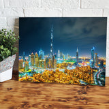 Dubai Skyline At Sunset Canvas Wall Art - Canvas Prints, Prints for Sale, Canvas Painting, Canvas On Sale