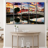 Dublin 5 Piece B Canvas Prints Wall Art Decor, Multi Panels,Large Canvas, Home Decor