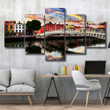 Dublin 5 Pieces Canvas Prints Wall Art Decor - Painting Canvas, Mixed Canvas, Multi Panels