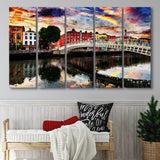 Dublin 5 Piece B Canvas Prints Wall Art Decor, Multi Panels,Large Canvas, Home Decor