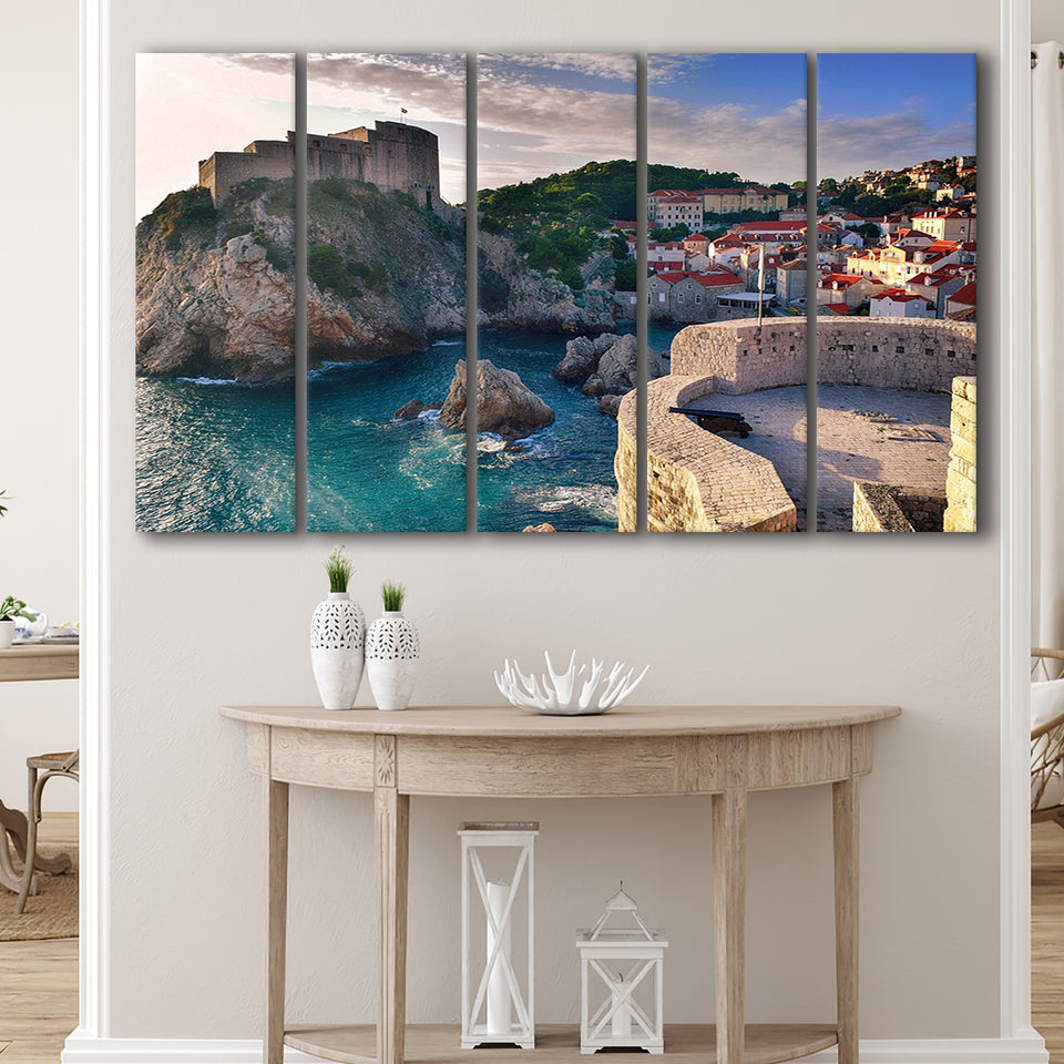 Dubrovnic Canvas Art, Dubrovnic Print 5 Panels B,Large Canvas,Canvas Prints Wall Art Home Decor