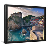 Dubrovnic Art, Dubrovnic Print Framed Art Prints Wall Art Decor,Black Frame, Ready to hang