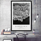 Dubrovnik Croatia Black And White Art Framed Art Prints Wall Art Decor, Framed Picture