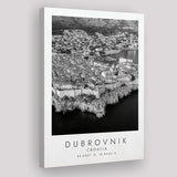 Dubrovnik Croatia Black And White Art Canvas Prints Wall Art Home Decor