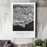 Dubrovnik Croatia Black And White Art Canvas Prints Wall Art Home Decor