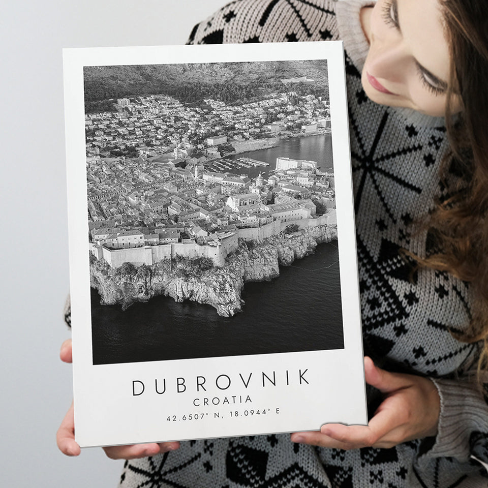 Dubrovnik Croatia Black And White Art Canvas Prints Wall Art Home Decor