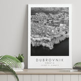 Dubrovnik Croatia Black And White Art Canvas Prints Wall Art Home Decor