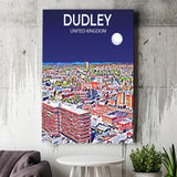 Dudley UK Art Night Art Print ,City Art Print, Large Canvas, Canvas Print Wall Art Home Decor