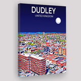 Dudley UK Art Night Art Print ,City Art Print, Large Canvas, Canvas Print Wall Art Home Decor