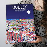 Dudley UK Art Night Art Print ,City Art Print, Large Canvas, Canvas Print Wall Art Home Decor