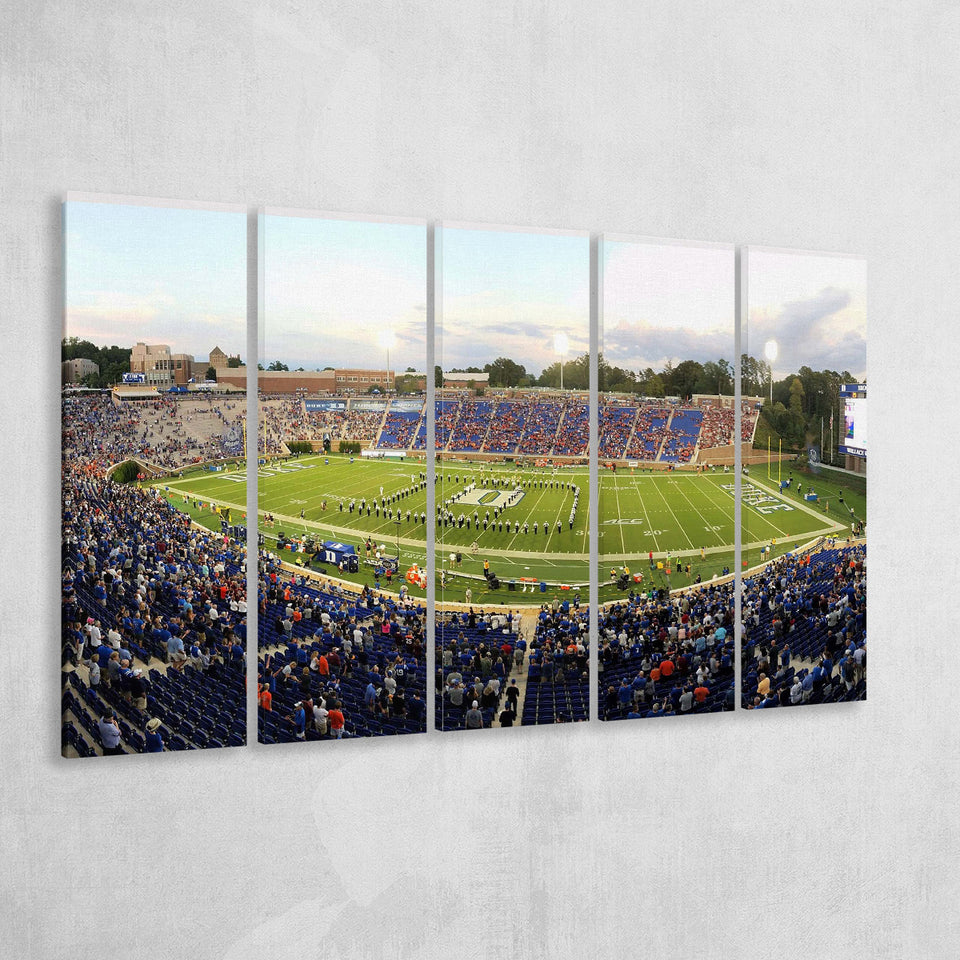 Duke Blue Devils Stadium Canvas Prints Wallace Wade Stadium Wall,Multi Panels B,Sport Stadium Art Prints, Fan Gift
