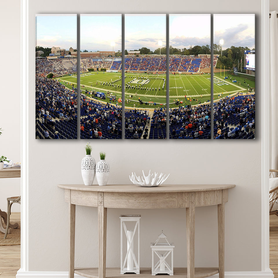 Duke Blue Devils Stadium Canvas Prints Wallace Wade Stadium Wall,Multi Panels B,Sport Stadium Art Prints, Fan Gift