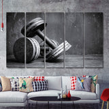 Dumbbells 2 5 Piece B Canvas Prints Wall Art Decor - Painting Canvas, Multi Panels