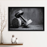 Dumbbells 2 Framed Canvas Prints Wall Art Decor - Paiting Canvas, Art Prints, Floating Frame