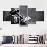 Dumbbells 2 5 Piece Canvas Prints Wall Art Decor - Painting Canvas, Multi Panels
