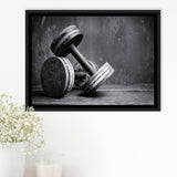 Dumbbells 2 Framed Canvas Prints Wall Art Decor - Paiting Canvas, Art Prints, Floating Frame
