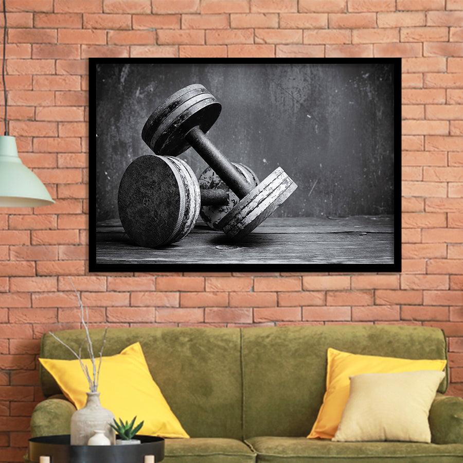 Dumbbells 2 Framed Art Prints Wall Decor - Painting Prints, Framed Picture, Home Decor