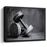 Dumbbells 2 Framed Canvas Prints Wall Art Decor - Paiting Canvas, Art Prints, Floating Frame