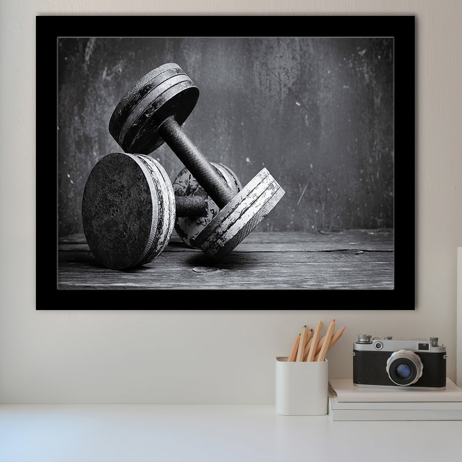 Dumbbells 2 Framed Art Prints Wall Decor - Painting Prints, Framed Picture, Home Decor