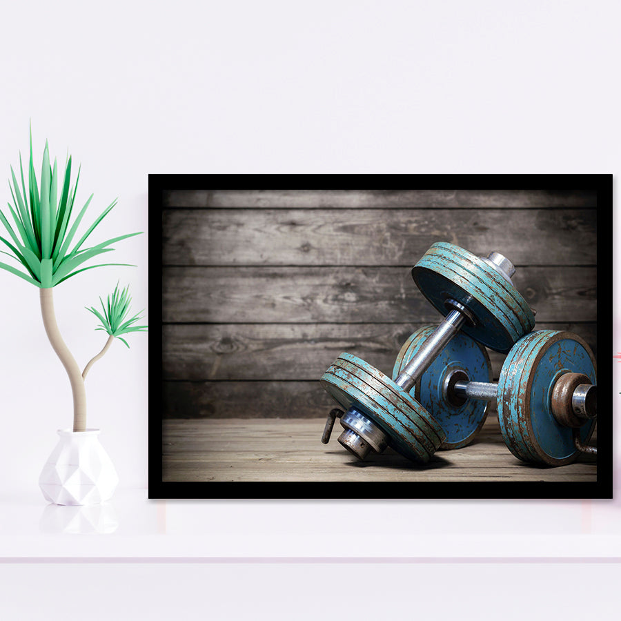 Dumbbells Framed Art Prints Wall Decor - Painting Prints, Framed Picture, Home Decor